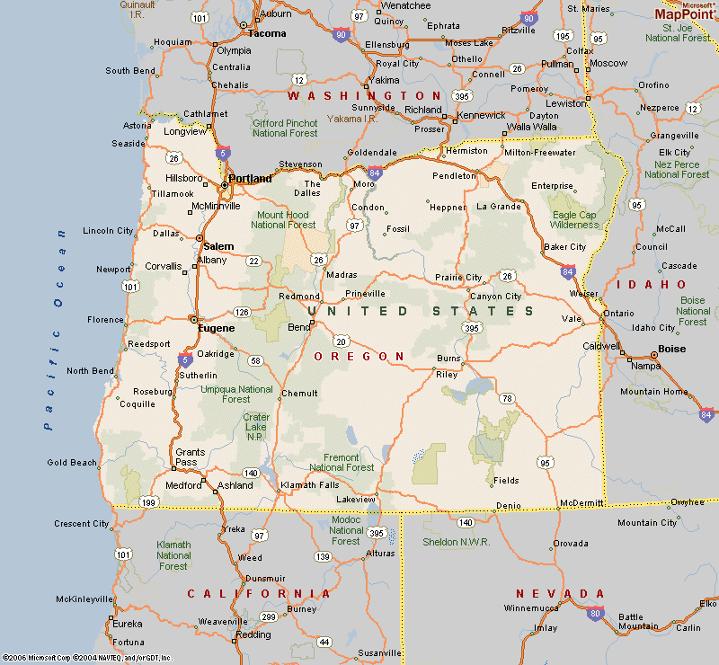 Printable Map Of Maps Of Oregon Cities Counties And Towns 