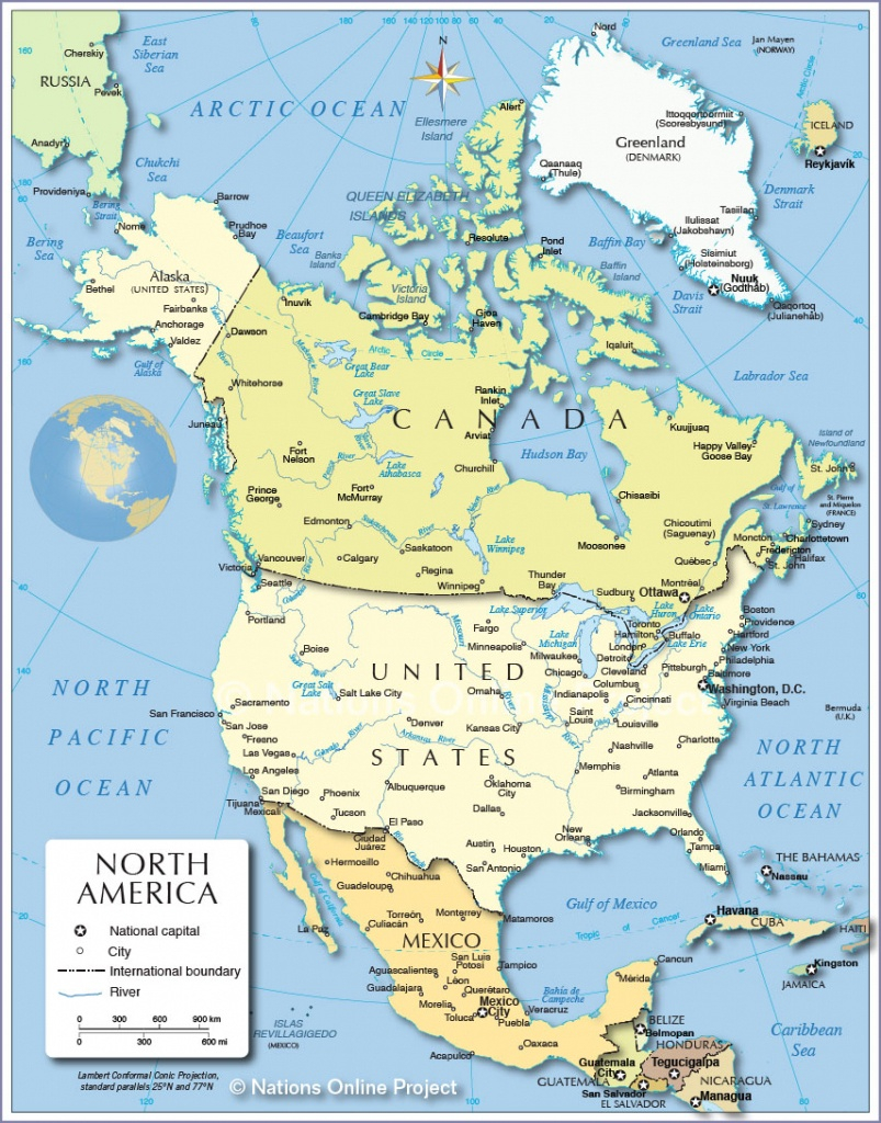 Printable Map Of North America With Labels Printable Maps