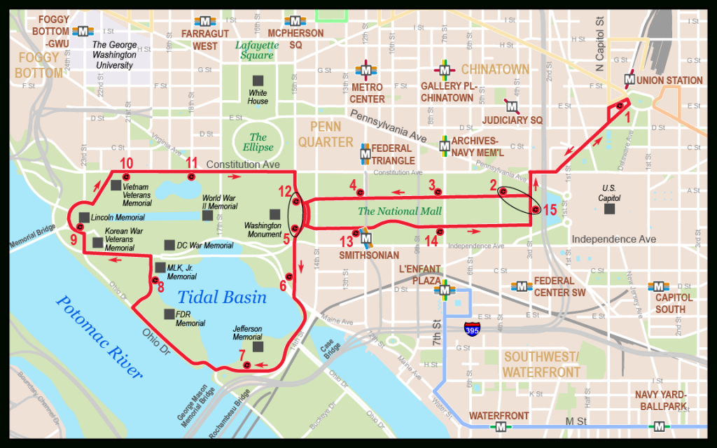 Printable Map Of The National Mall Washington Dc 