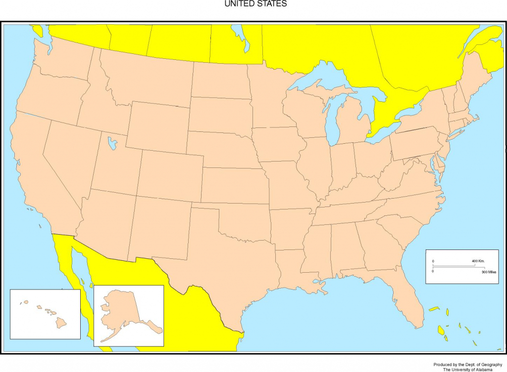 Printable Map Of The United States And Their Capitals 