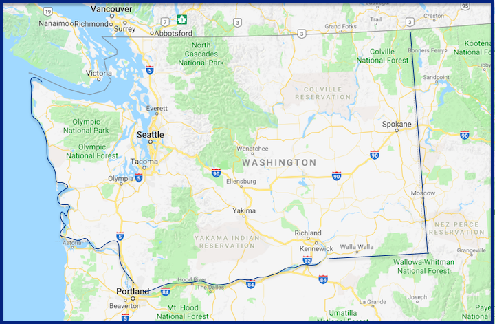 Printable Map Of Washington State Printable Map Of Washington State