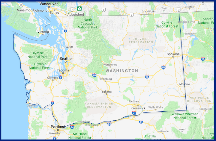 Printable Map Of Washington State