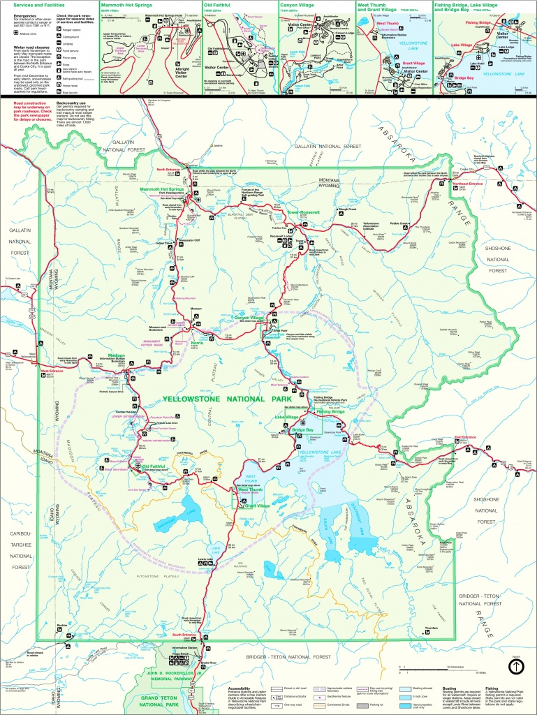 Printable Map Of Yellowstone National Park Printable Maps