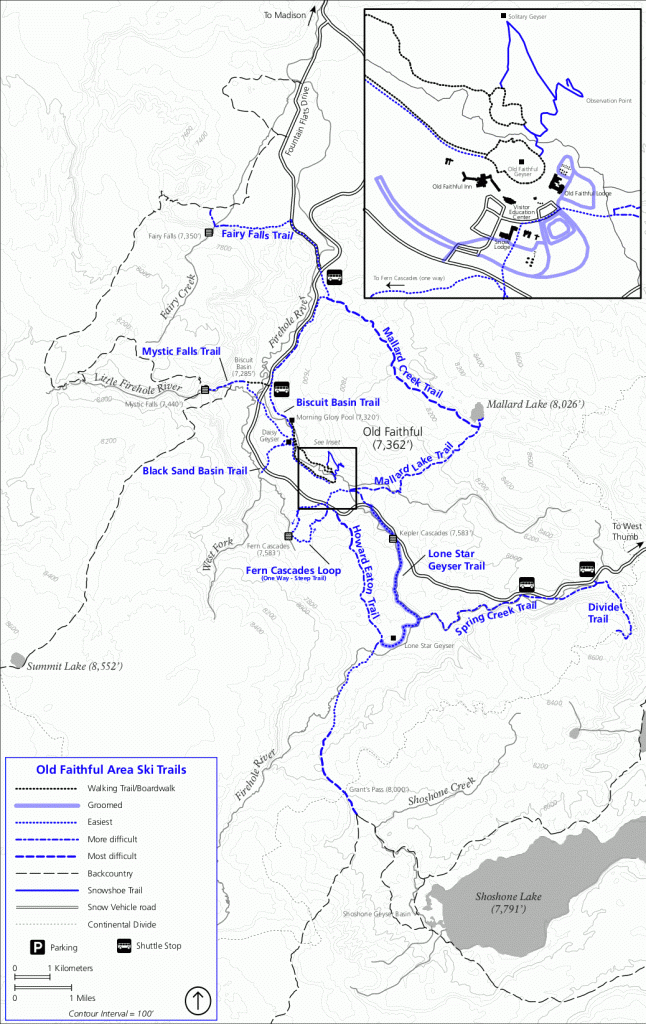 Printable Map Of Yellowstone National Park Printable Maps