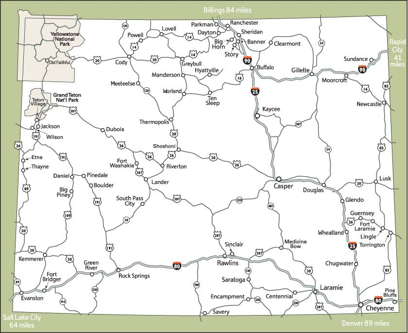 Printable Maps Of Wyoming For Travelers Printable Maps 