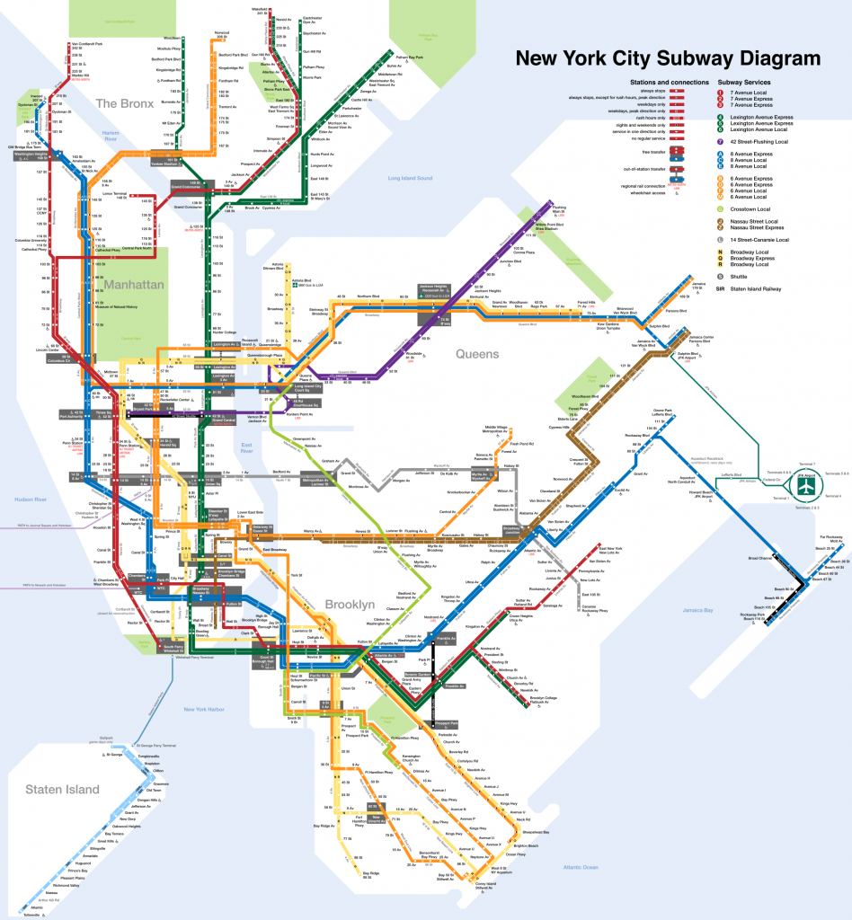 Printable New York Subway Map Afp Cv Pertaining To Printable New York Subway Map Afp Cv Pertaining To