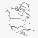 Printable North America Blank Map Free Transparent PNG