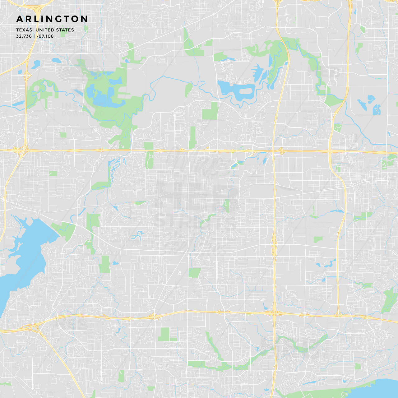 Printable Street Map Of Arlington Texas HEBSTREITS Sketches