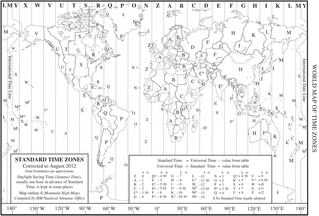 Printable Time Zone Map For Kids Printable Maps