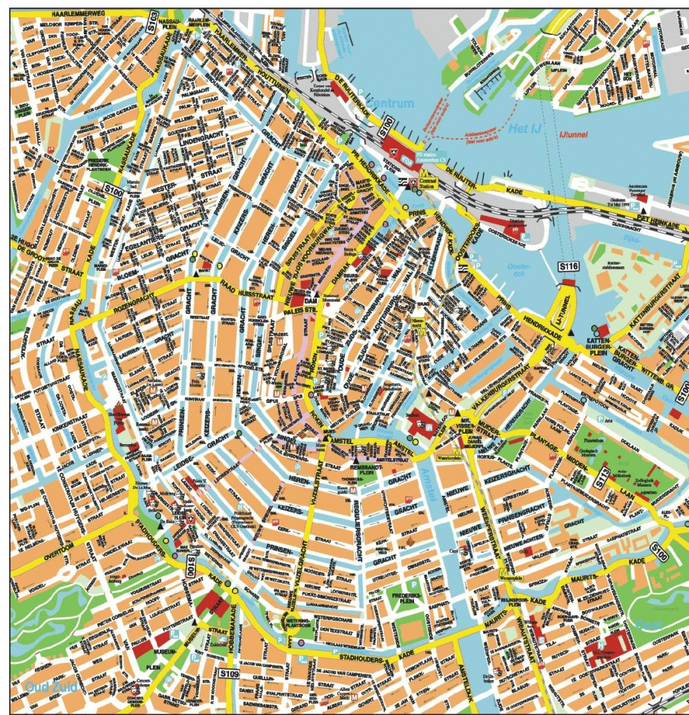 Printable Tourist Map Of Amsterdam Printable Maps