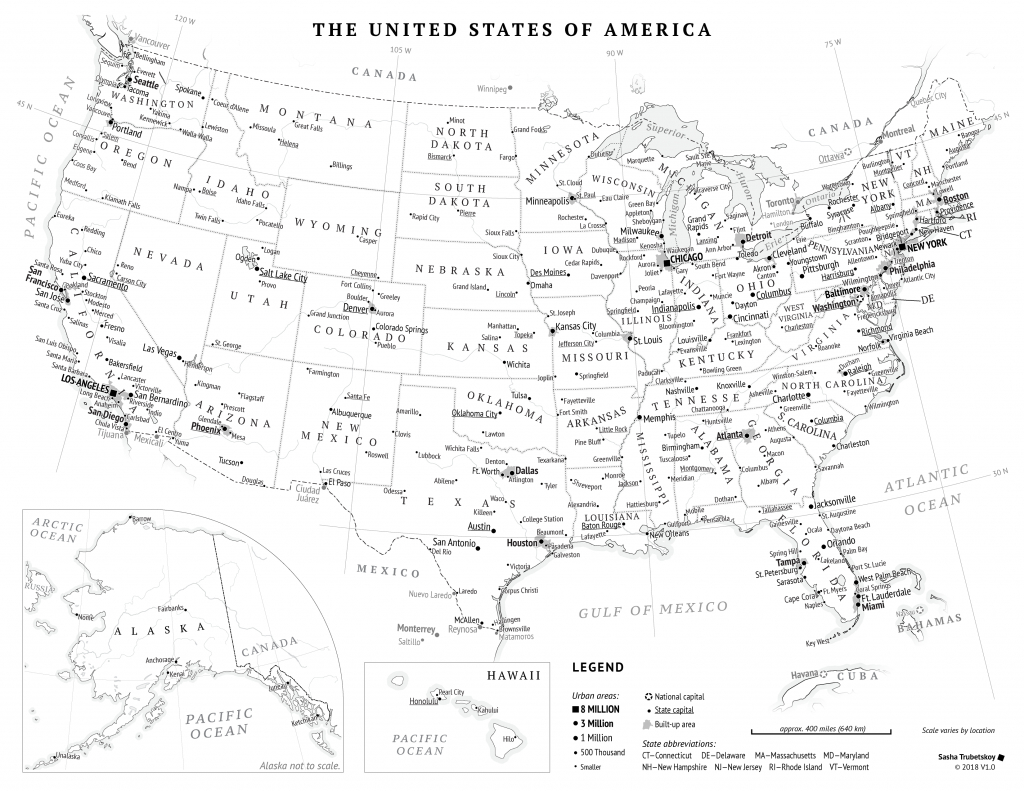 Printable Usa Map Black And White Printable US Maps