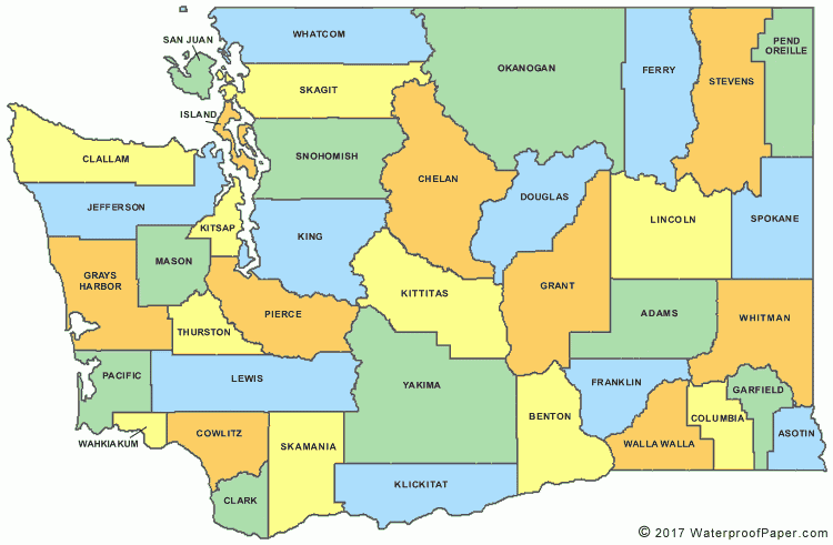 Printable Washington Maps State Outline County Cities Printable Washington Maps State Outline County Cities