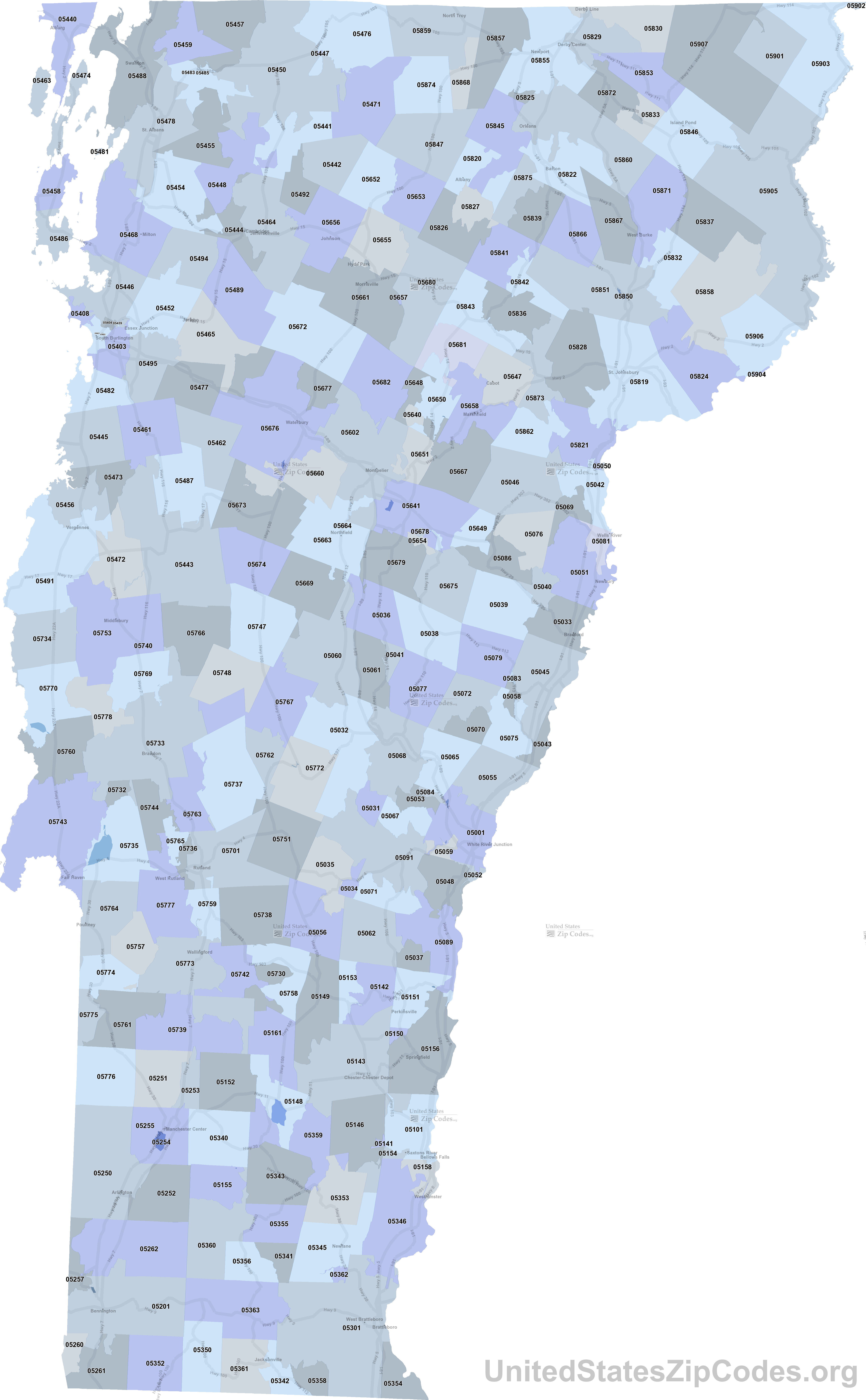 Printable ZIP Code Maps Free Download