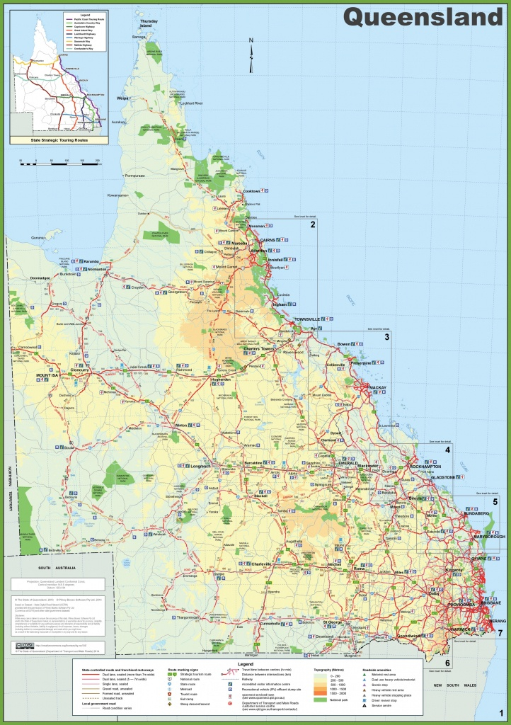 Queensland Road Maps Printable Printable Maps Queensland Road Maps Printable Printable Maps