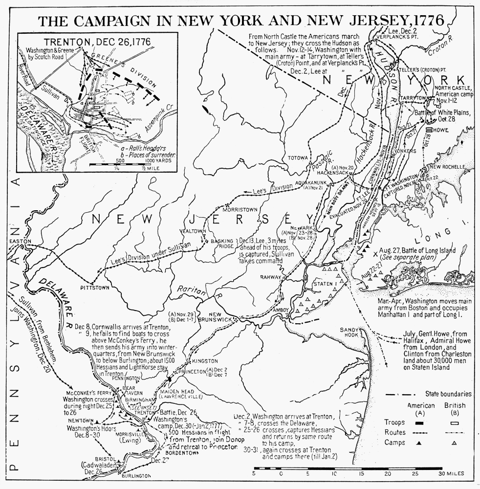 Revolutionary War Map 1776 Nplan Of The Campaign In New 