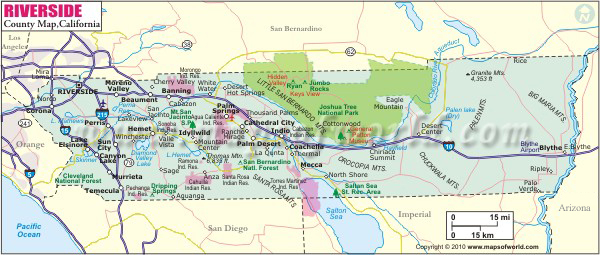 Riverside County Map Map Of Riverside County California