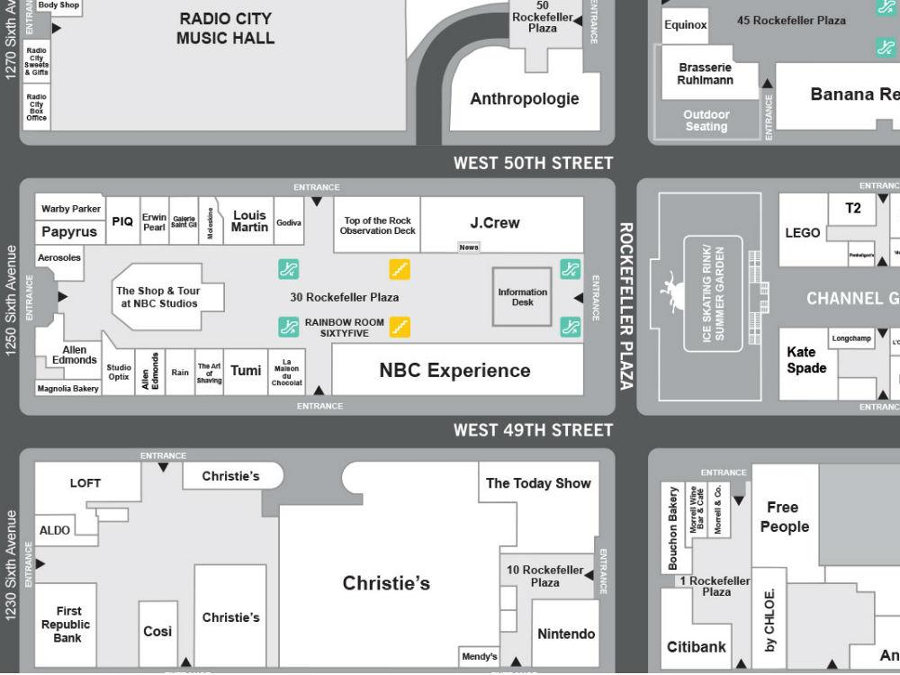 Rockefeller Center Map