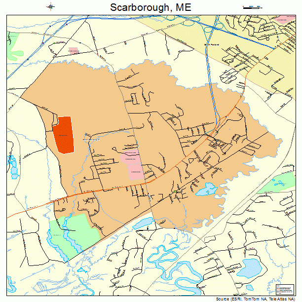 Scarborough Maine Street Map 2366110