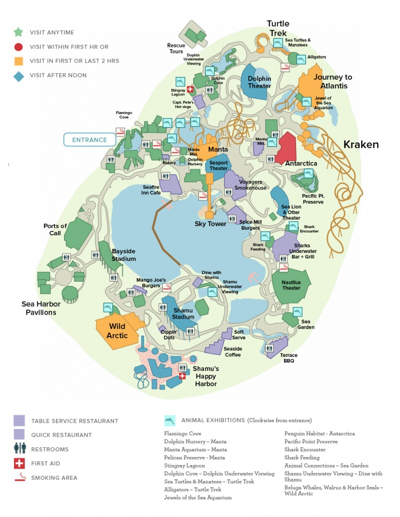 Seaworld Orlando Map 2018 Printable Printable Maps