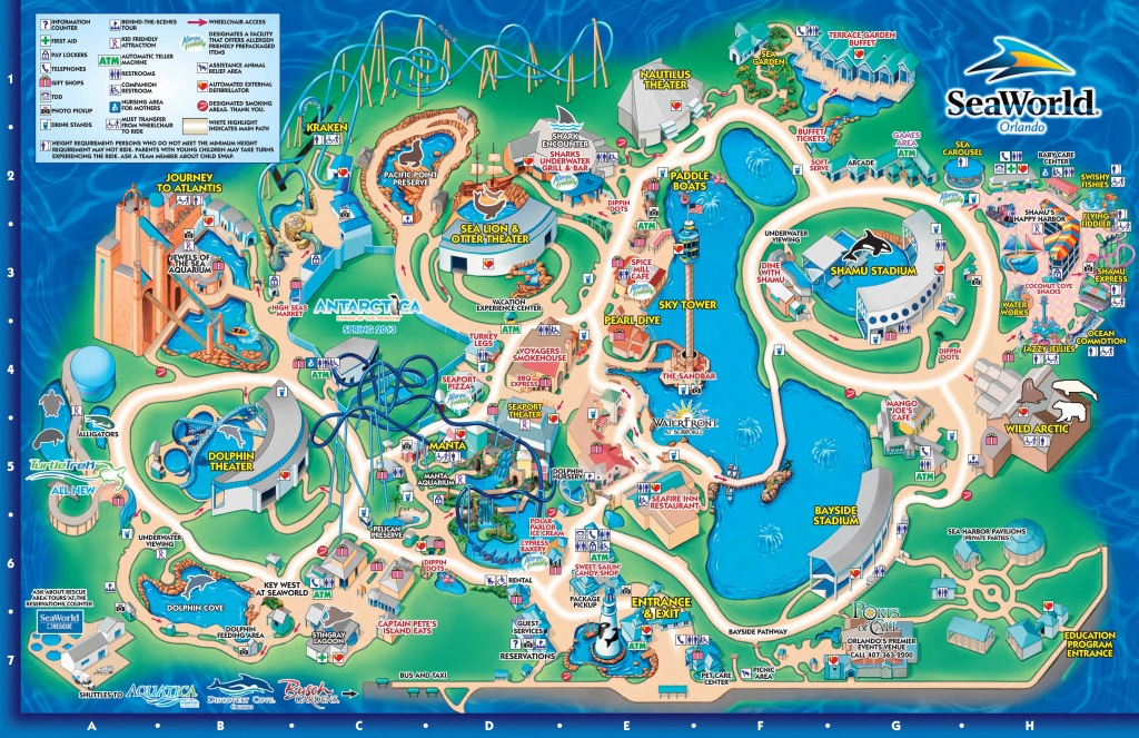 Seaworld Orlando Map 2018 Printable Printable Maps