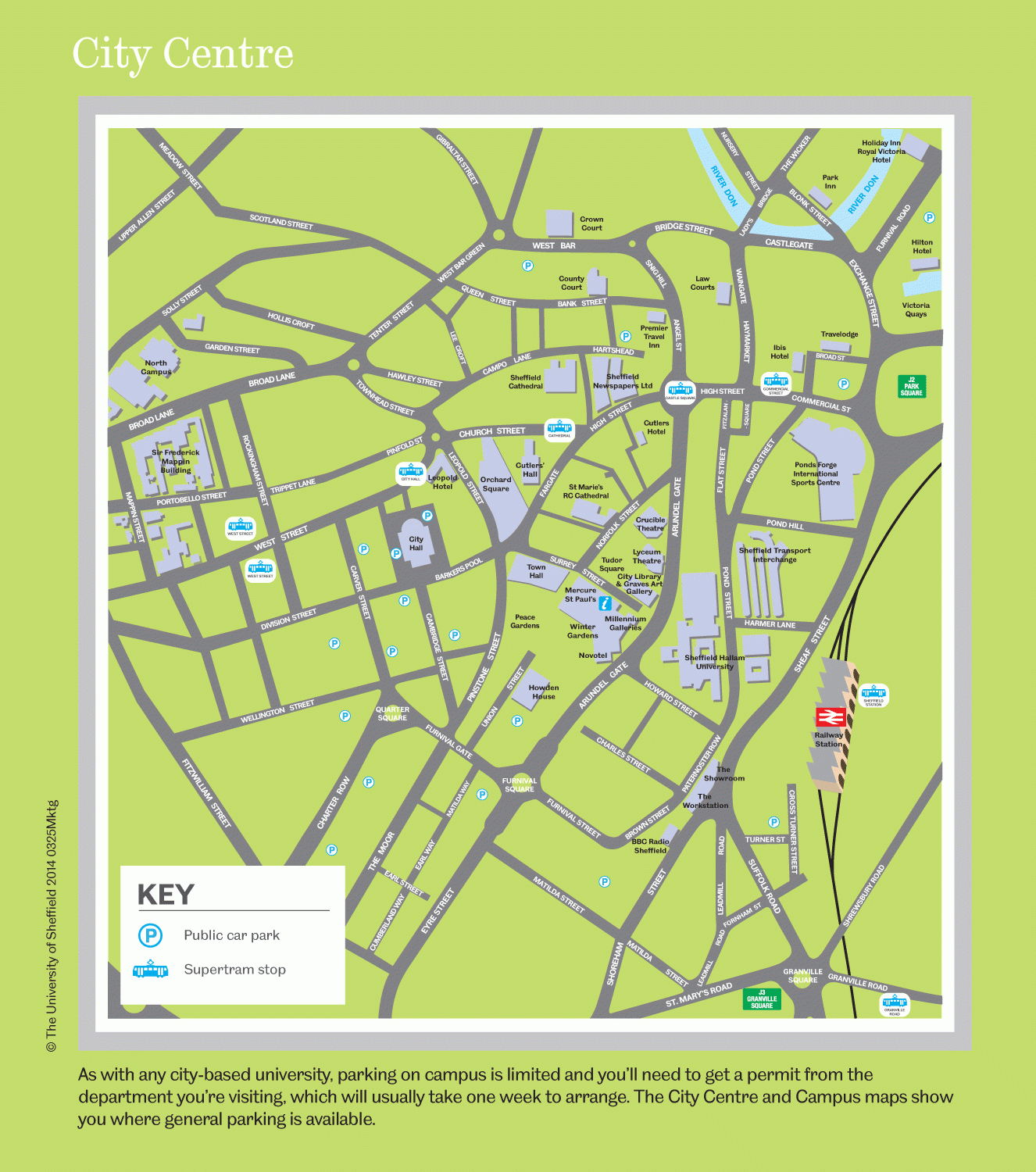 Sheffield City Centre Street Map Maps And Travel Advice 