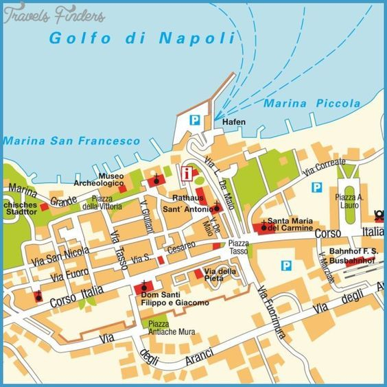 Sorrento Map Sorrento Travel Finder