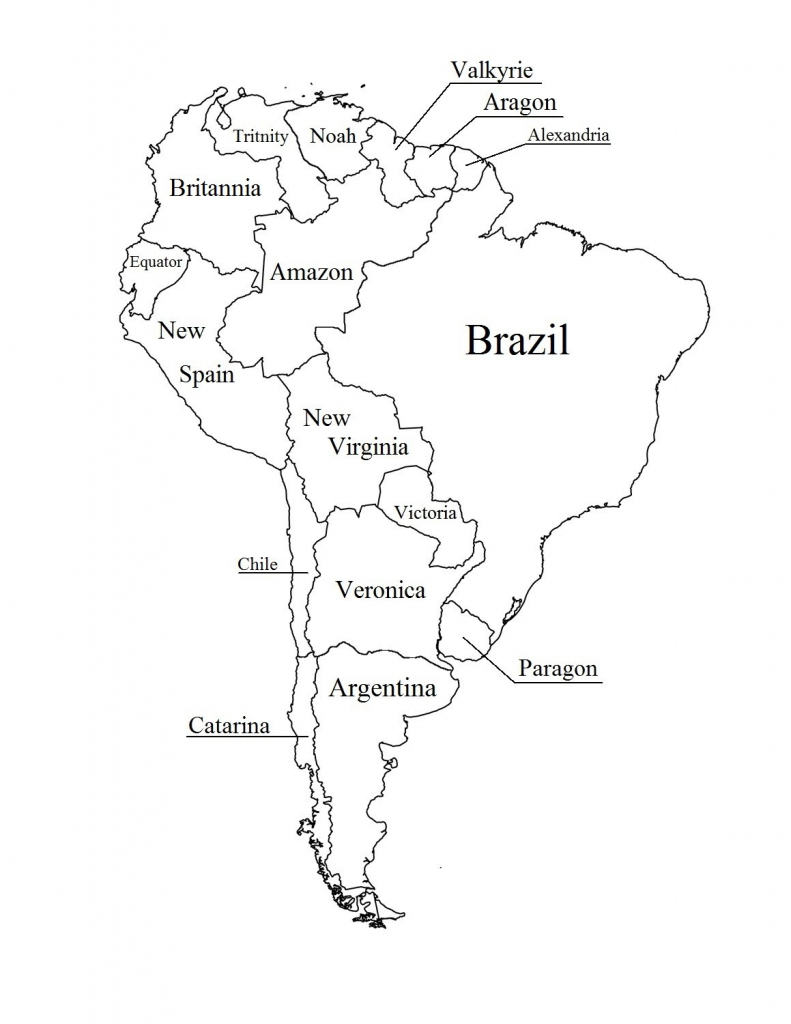 South America Outline Printable American Map 8 