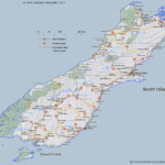 South Island Map New Zealand Road Maps