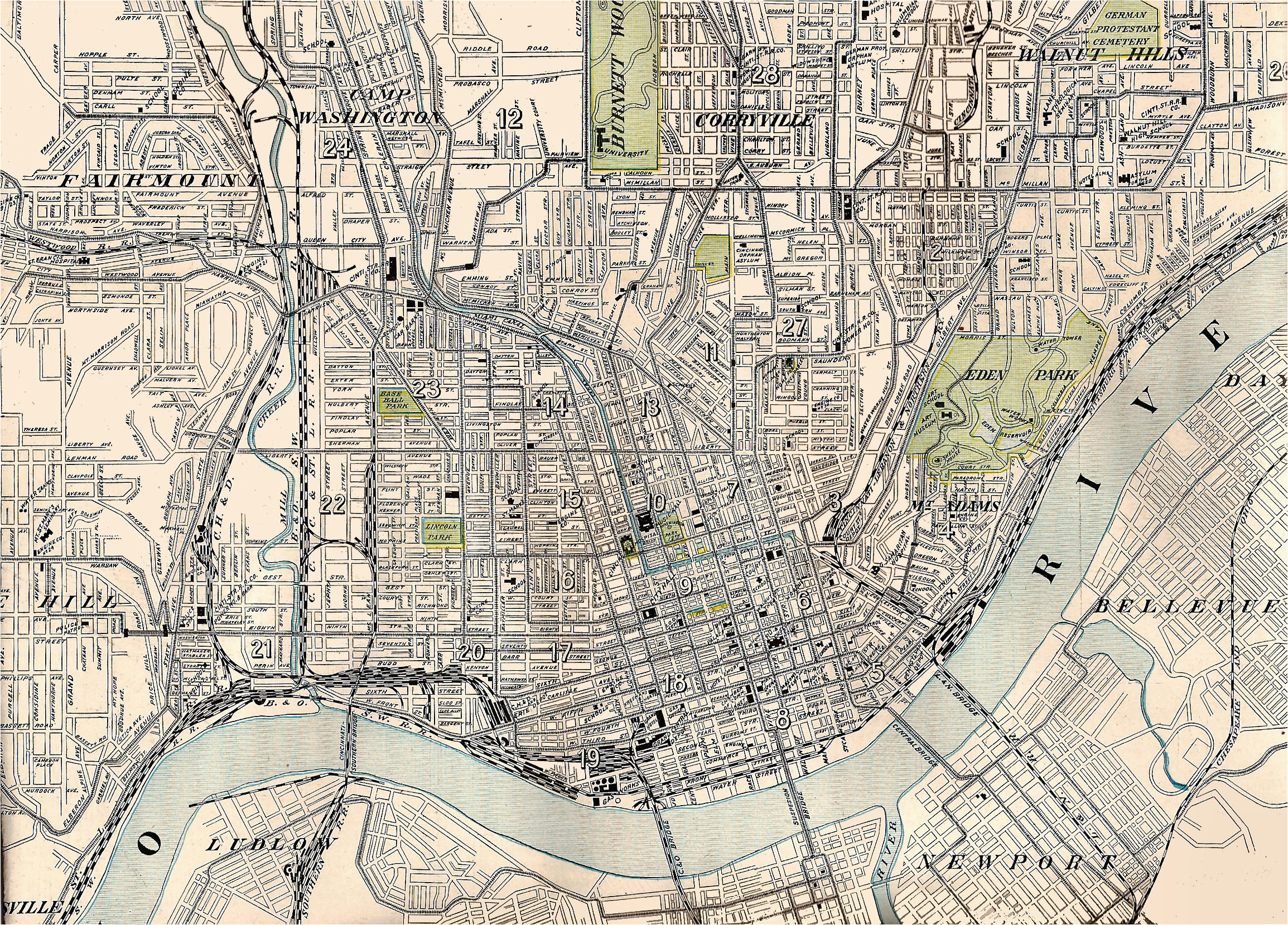 Street Map Of Cincinnati Ohio Secretmuseum Street Map Of Cincinnati Ohio Secretmuseum