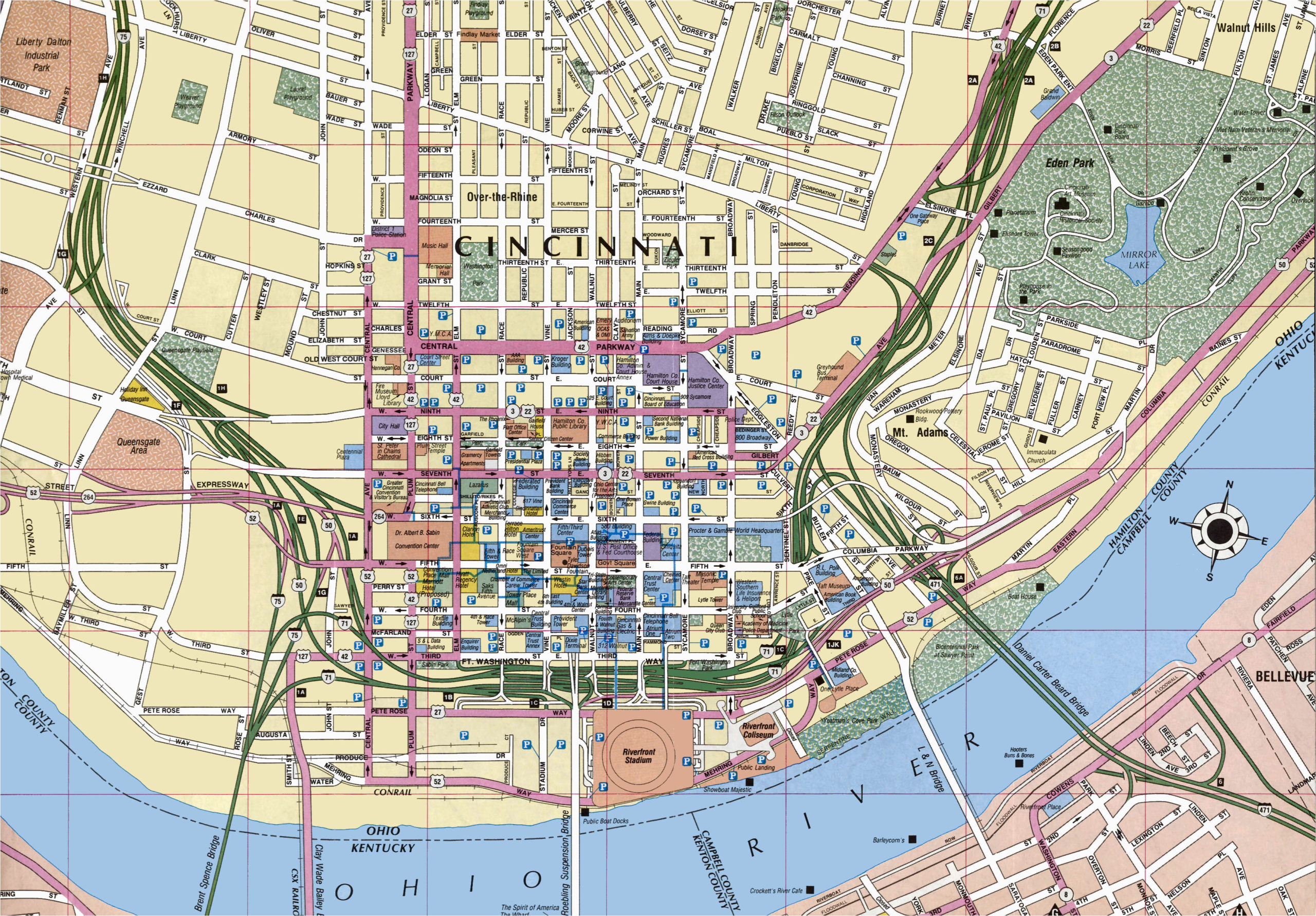 Street Map Of Downtown Columbus Ohio