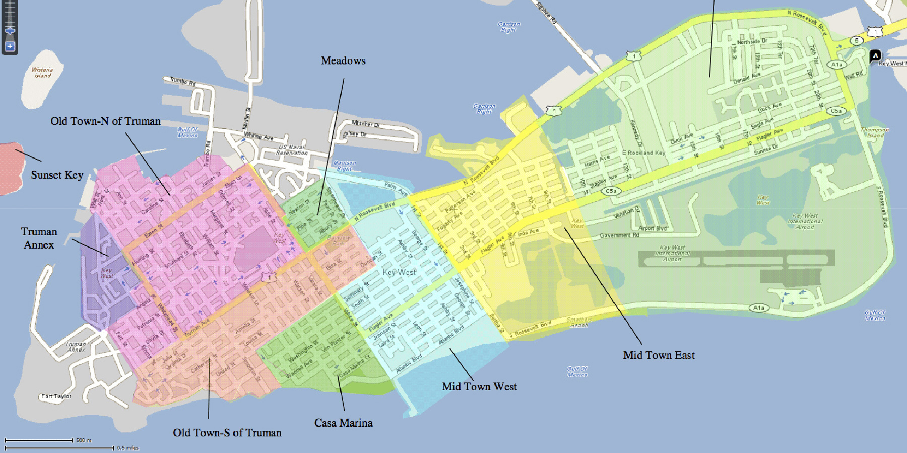 Street Map Of Key West Florida Printable Maps Street Map Of Key West Florida Printable Maps