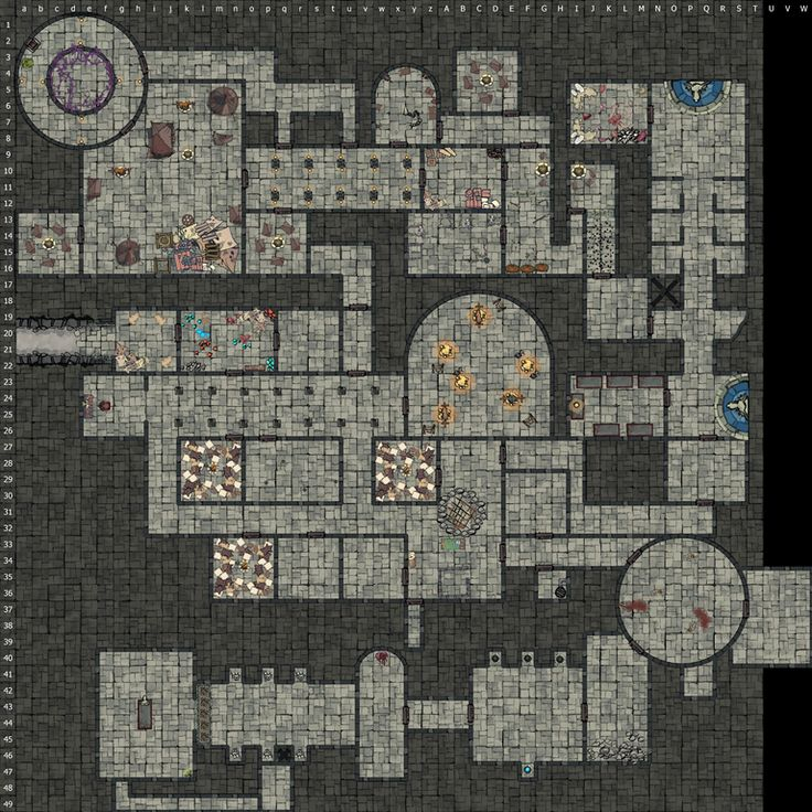 Sunless Citadel Fortress Level Map 50x50 2 Minute Table 