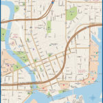 Tampa Downtown Map Digital Vector Creative Force