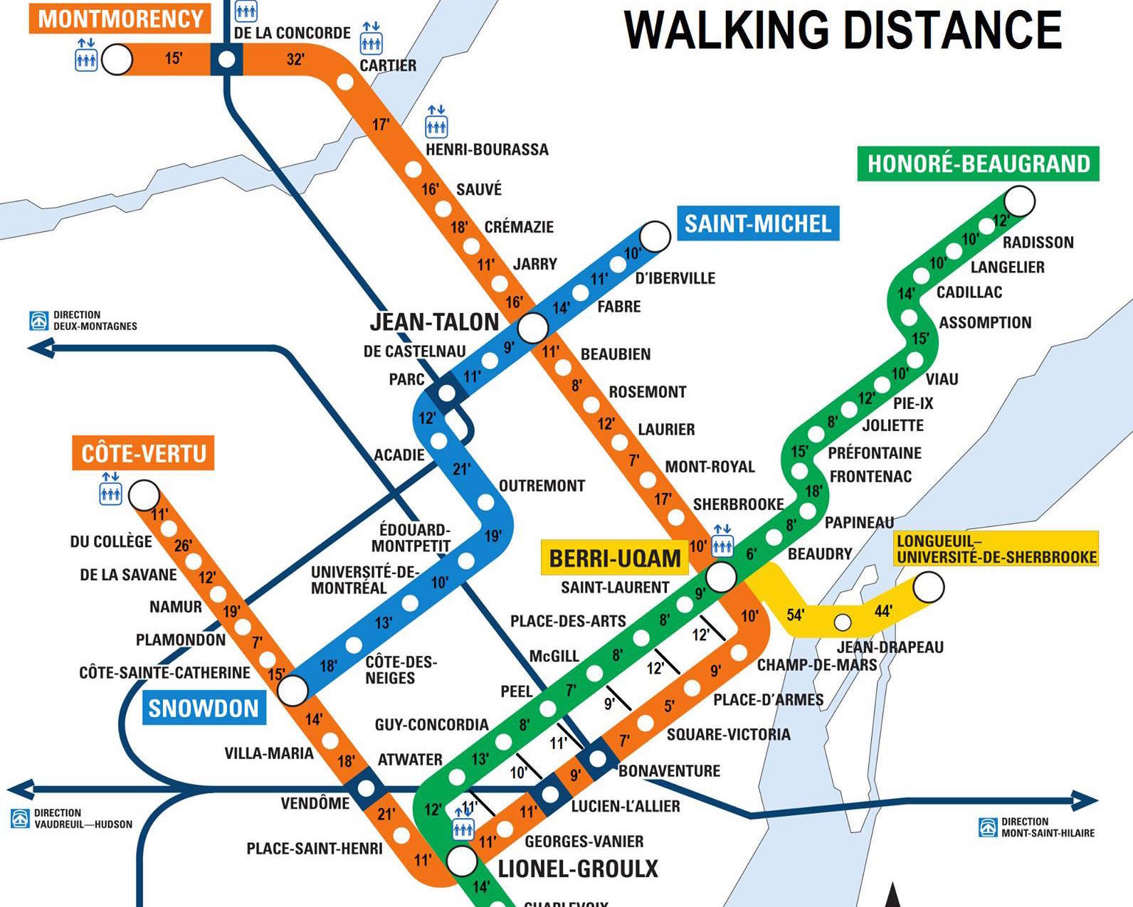 The Montreal Walking Distance Metro Map MTL Blog