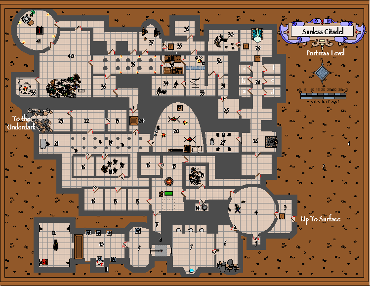 The Sunless Citadel Fortress Level Map W Mobs 