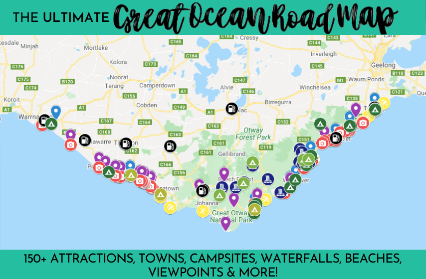 The ULTIMATE Great Ocean Road Map Great Ocean Road Guide