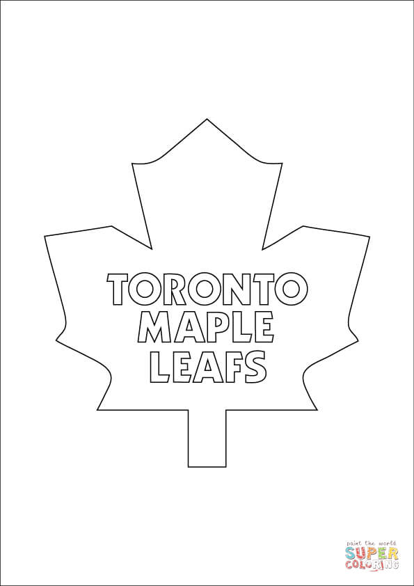 Toronto Maple Leafs Logo Coloring Page Free Printable 
