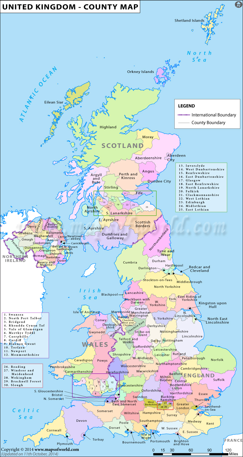 UK Counties Map Counties In United Kingdom