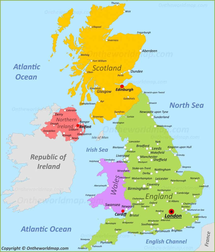 Uk Maps Maps Of United Kingdom Pertaining To Free 
