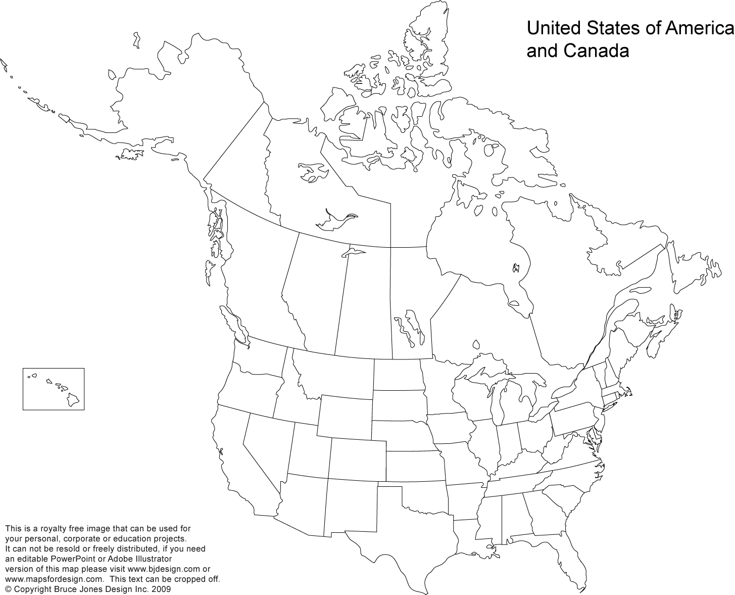 US And Canada Printable Blank Maps Royalty Free Clip 