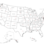 Usa States And Capitals Map Printable Map Of Usa With