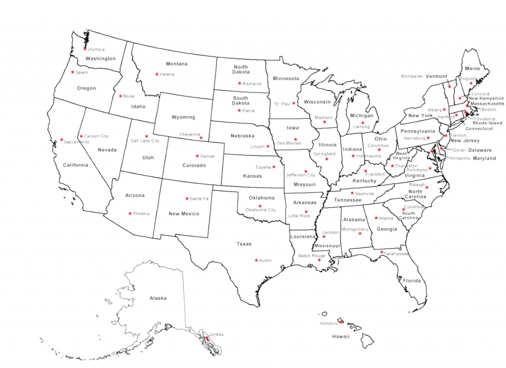 Usa States And Capitals Map Printable Map Of Usa With Usa States And Capitals Map Printable Map Of Usa With