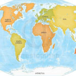 Vector Map Of World Bathymetry Continents One Stop Map