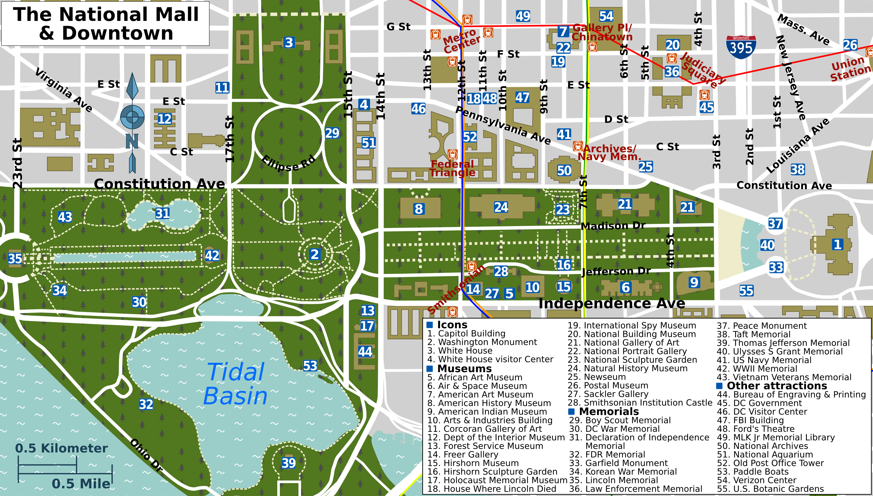 Washington Dc Mall Map Printable Description National Washington Dc Mall Map Printable Description National