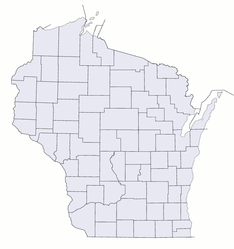 Wisconsin Counties Blank Map Mapsof