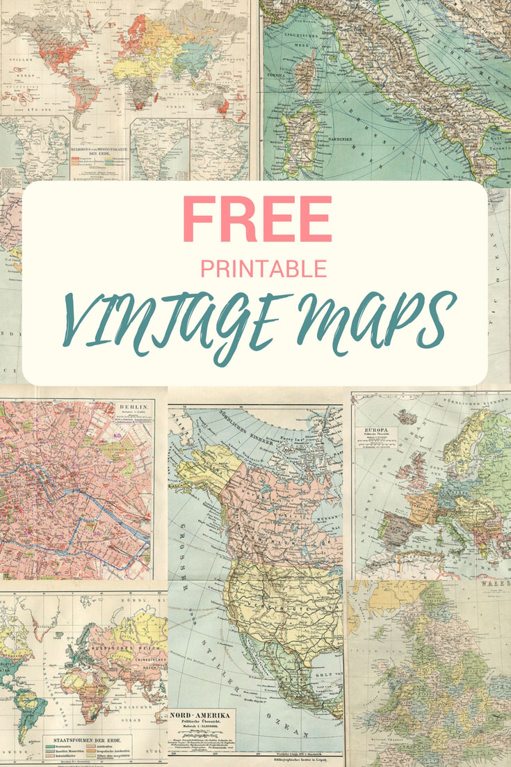 Wonderful Free Printable Vintage Maps To Download Pillar 