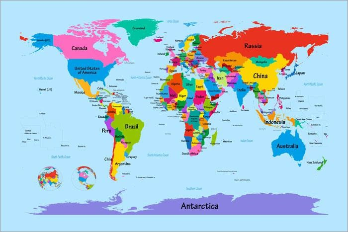 World Map Kids Printable