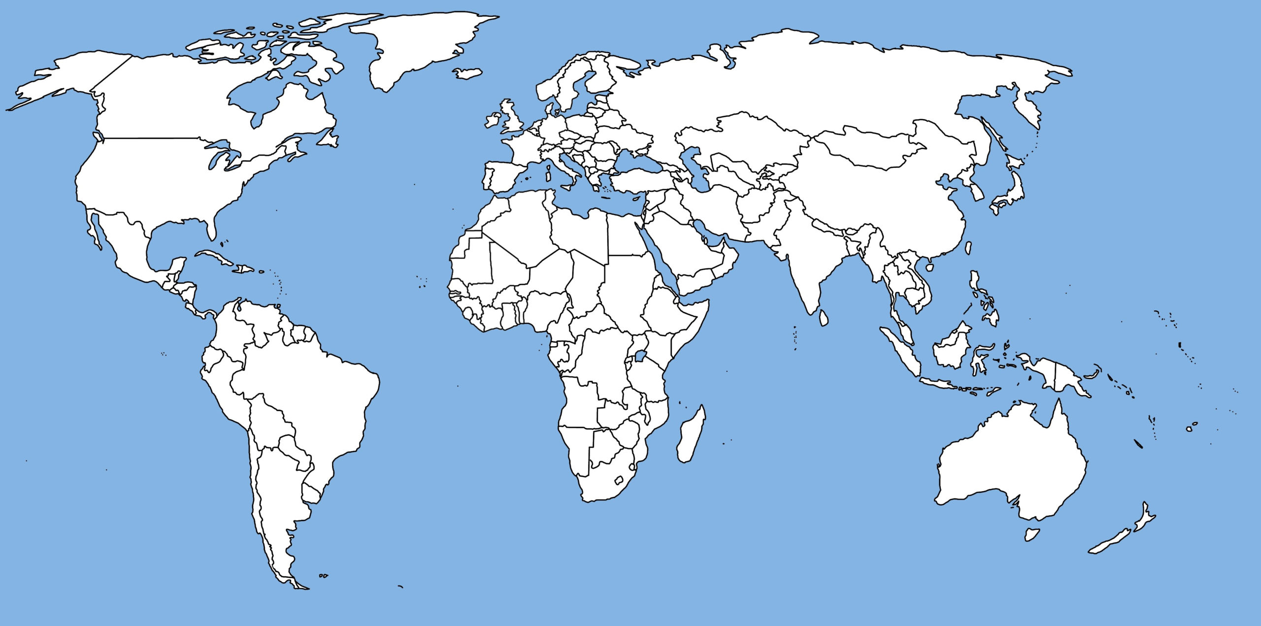 World Political Map Blank Blank World Map Printable 