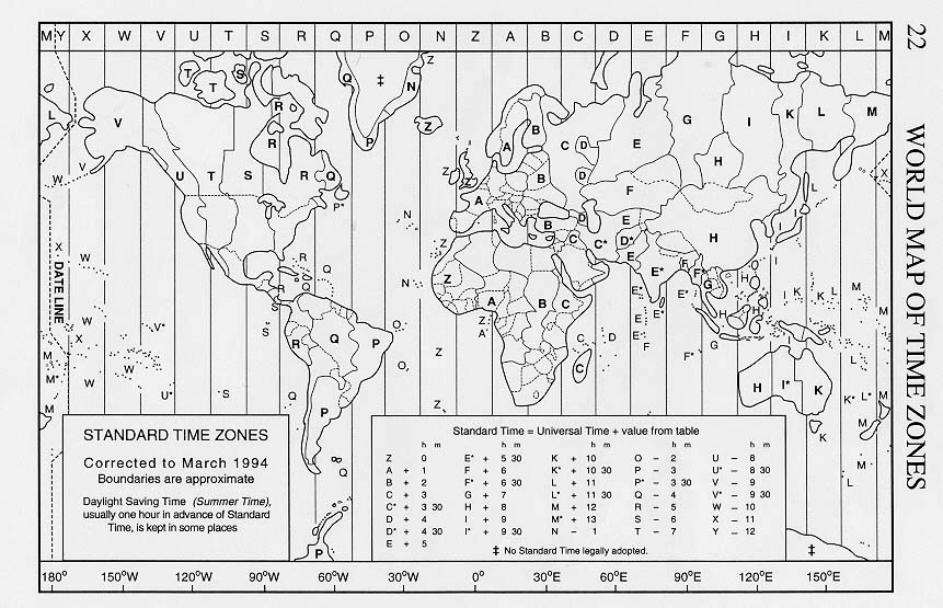 World Time Zone Map