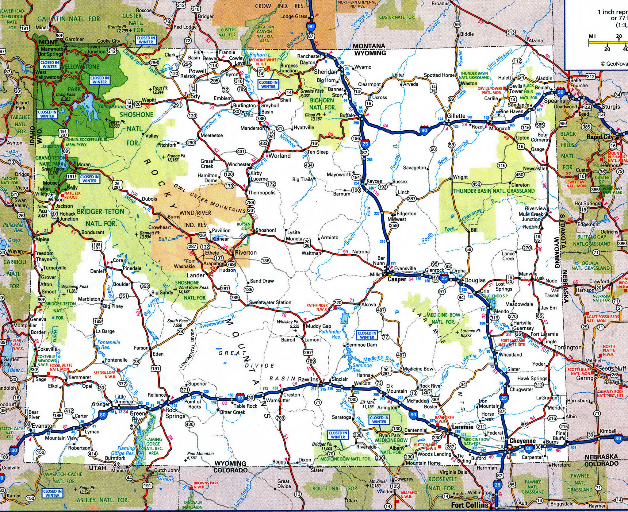 Wyoming Reference Maps Rocky Mountain Maps Guidebooks